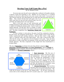 Golf: Develop Your Golf Game Like a Pro