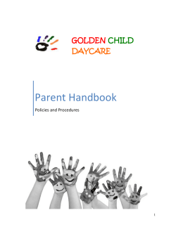 Parent Handbook - Golden Child Daycare and Preschool