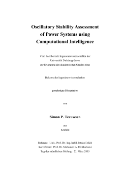 Oscillatory Stability Assessment of Power Systems using