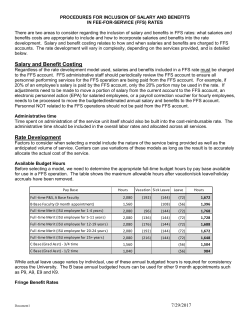 guidelines for inclusion of salary and benefits in recharge rates