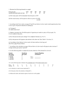 1. Illustrate the following demand on a graph: Price (per pair) $100