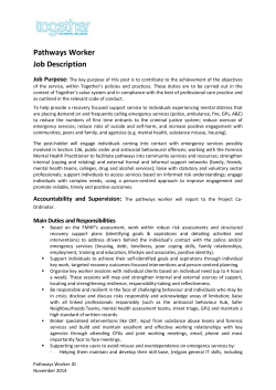 Contribute to Team Work - Together for Mental Wellbeing