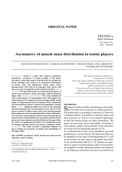 Asymmetry of muscle mass distribution in tennis players
