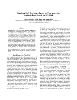 Greedy or Not? Best Improving versus First Improving Stochastic
