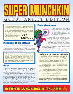 Munchkins to the Rescue! Conflicts Between Cards and Rules cARd