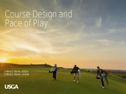 Course Design and Pace of Play