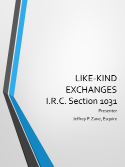 like-kind exchanges pp