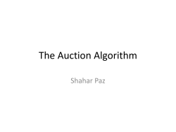 The Auction Algorithm