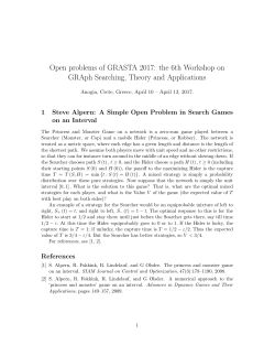 Open problems of GRASTA 2017