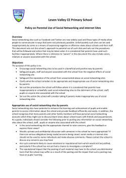 Model social network policy - Leven Valley CE Primary School