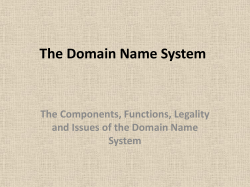 The Domain Name System