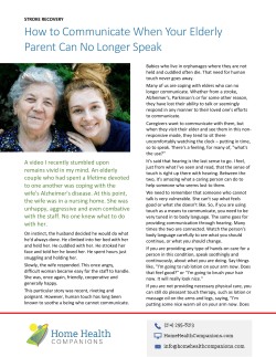 How to Communicate When Your Elderly Parent Can No Longer