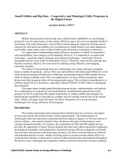 Small Utilities and Big Data