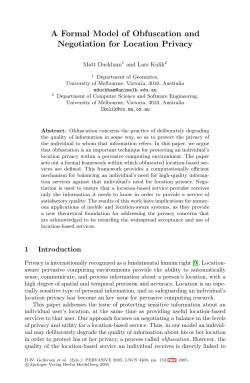 A Formal Model of Obfuscation and Negotiation for Location Privacy