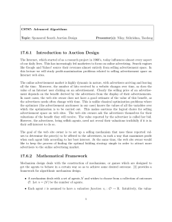 17.6.1 Introduction to Auction Design 17.6.2 Mathematical Framework