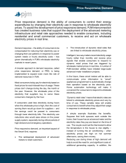 Price responsive demand