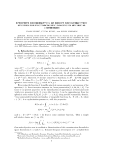 EFFECTIVE DISCRETIZATION OF DIRECT RECONSTRUCTION
