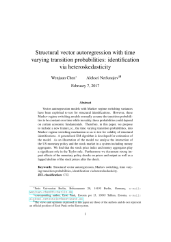 Structural vector autoregression with time varying transition