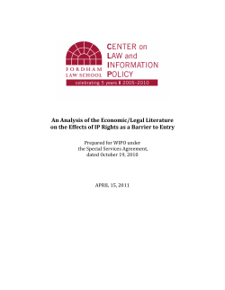 An Analysis of the Economic/Legal Literature on the Effects