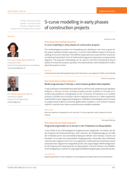 S-curve modelling in early phases of construction projects