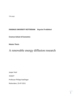 Oil price - Erasmus University Thesis Repository