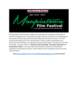 The Maupintown Film Festival is a FREE annual event given at the