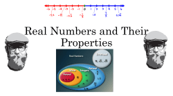 Real Numbers and Their Properties