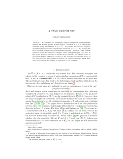 A TAME CANTOR SET 1. Introduction Let R := (R