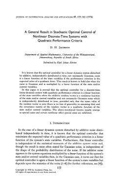 A General Result in Stochastic Optimal Control of
