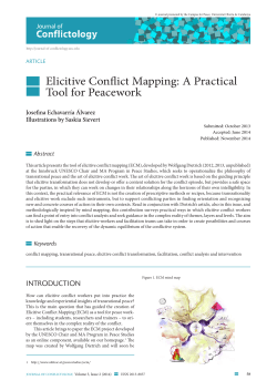 Elicitive Conflict Mapping: A Practical Tool for Peacework