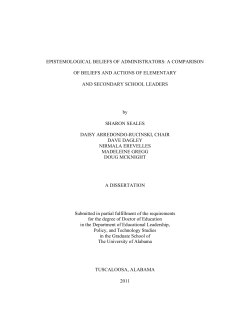 EPISTEMOLOGICAL BELIEFS OF ADMINISTRATORS