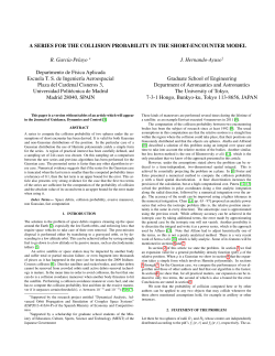 A SERIES FOR THE COLLISION PROBABILITY IN THE
