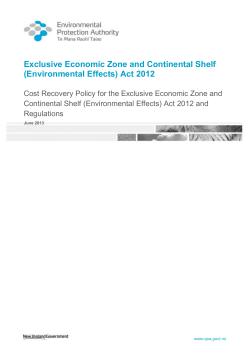 EEZ Cost Recovery Policy - Environmental Protection Authority