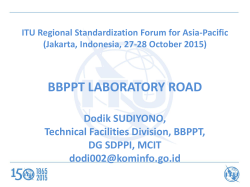 BBPPT LABORATORY ROAD Dodik SUDIYONO, Technical
