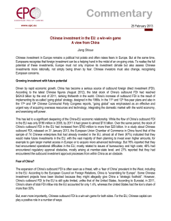 Chinese investment in the EU: a win