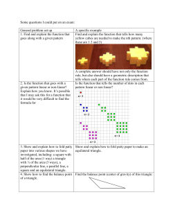 Some questions I could put on an exam: General problem set up A