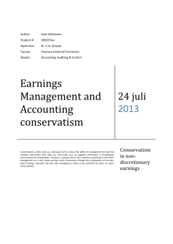 Earnings Management and Accounting conservatism