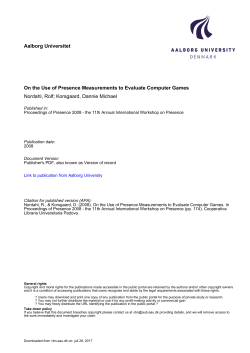 On the Use of Presence Measurements to Evaluate Computer Games