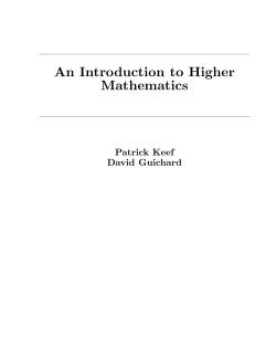 An Introduction to Higher Mathematics