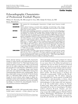 Echocardiographic characteristics of professional football players