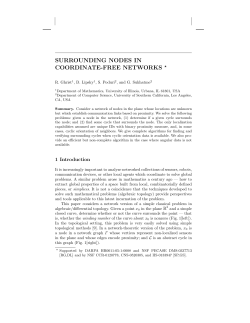 surrounding nodes in coordinate-free networks