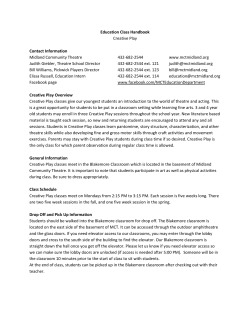 Creative Play Handbook - Midland Community Theatre