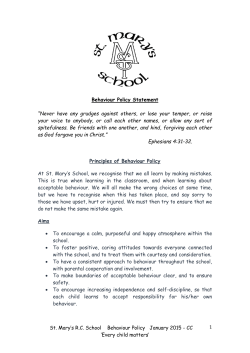 Behaviour policy 2014-15