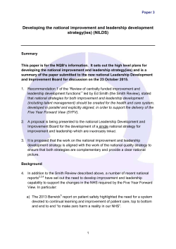 improvement and leadership development strategy