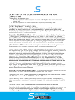 OBJECTIVES OF THE STUDENT INNOVATOR OF THE YEAR