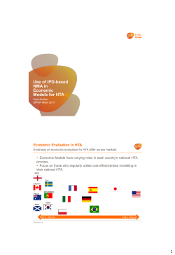 Use of IPD-based NMA in Economic Models for HTA