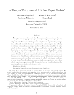 A Theory of Entry into and Exit from Export Markets