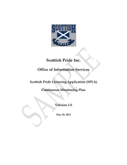 SPLA Continuous Monitoring Plan