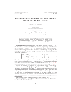 COMPARISON AMONG DIFFERENT NOTIONS OF SOLUTION FOR