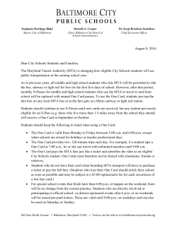 (MTA) is changing how eligible City Schoo